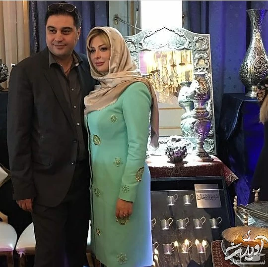 نیوشا ضیغمی و همسرش 